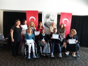 Konak Rotary Engelli Mesleki Eğitim Merkezimiz'in sertifika töreninden görüntüler